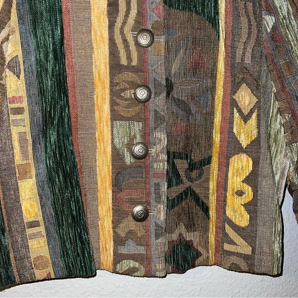Vintage 80s 90s Sedona clothing company tapestry multi-prints button up jacket - Picture 7 of 11